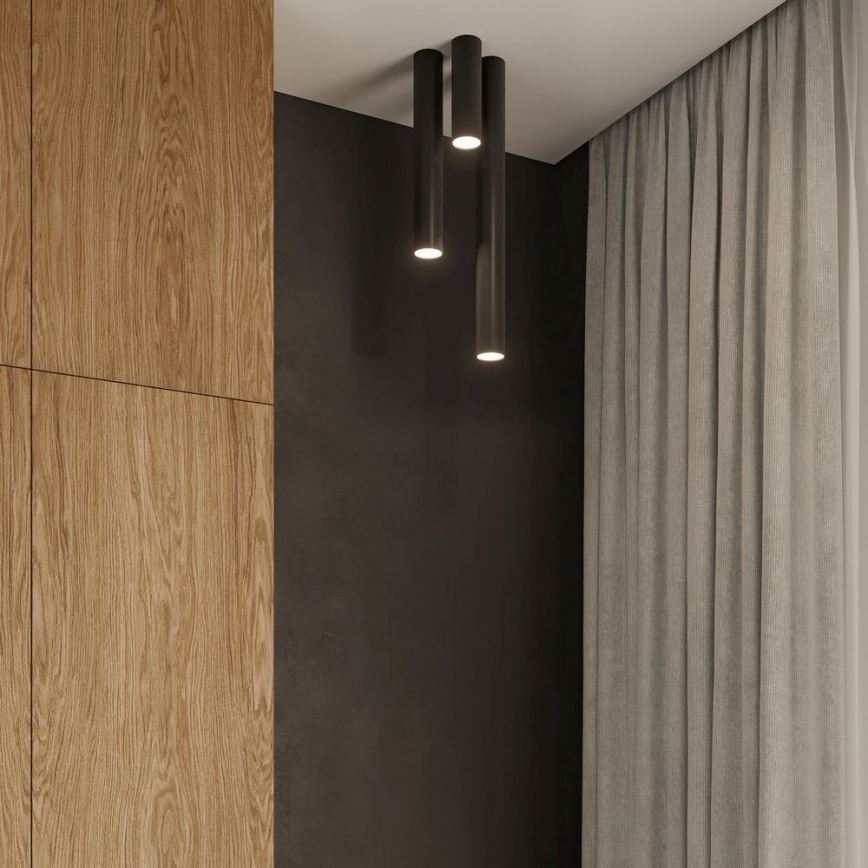 Φωτιστικό σποτ LAGOS 1xGU10/10W/230V 10 cm μαύρο