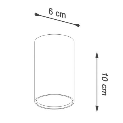 Φωτιστικό σποτ LAGOS 1xGU10/10W/230V 10 cm μαύρο