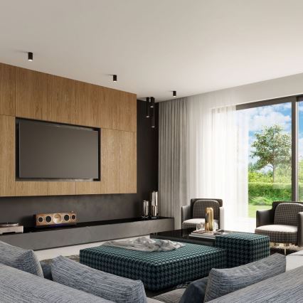 Φωτιστικό σποτ LAGOS 1xGU10/10W/230V 20 cm μαύρο