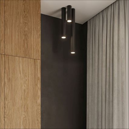 Φωτιστικό σποτ LAGOS 1xGU10/10W/230V 20 cm μαύρο