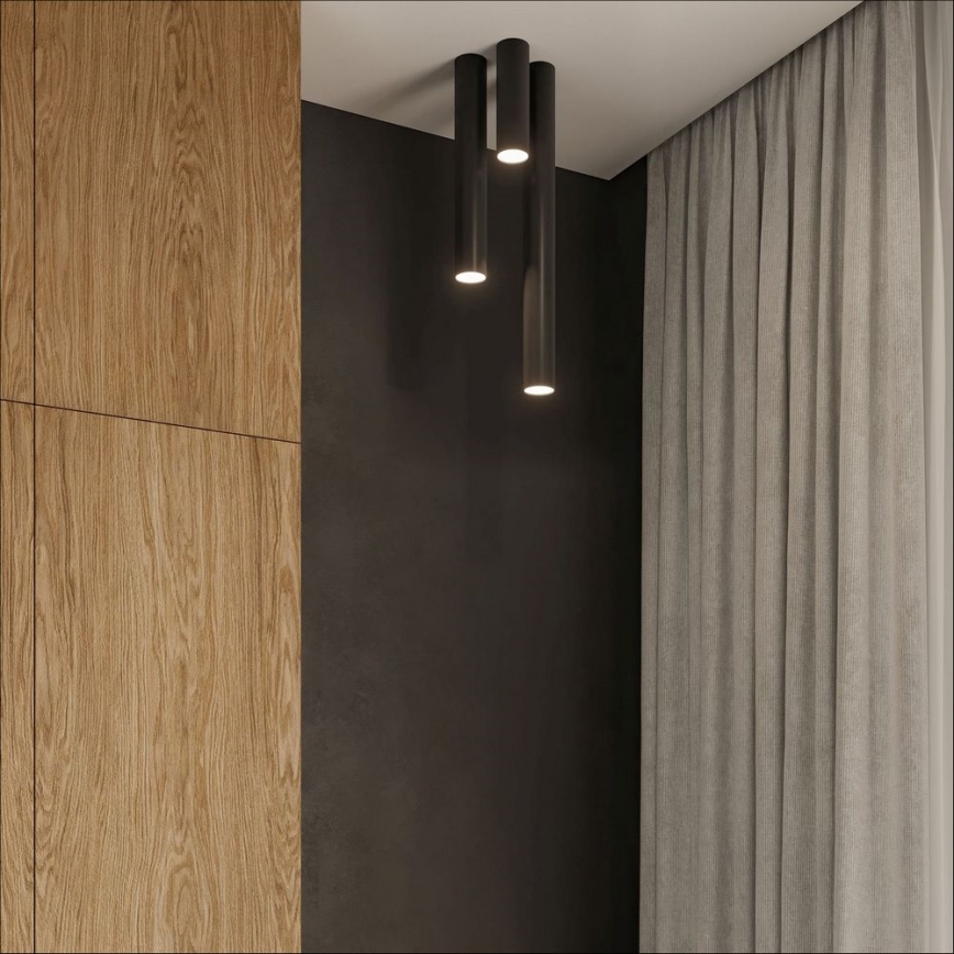 Φωτιστικό σποτ LAGOS 1xGU10/10W/230V 20 cm μαύρο