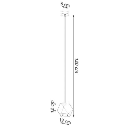 Κρεμαστό φωτιστικό οροφής WOODY 1xGU10/40W/230V δρυς