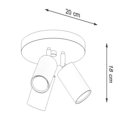 Φωτιστικό σποτ RING 3xGU10/10W/230V λευκό