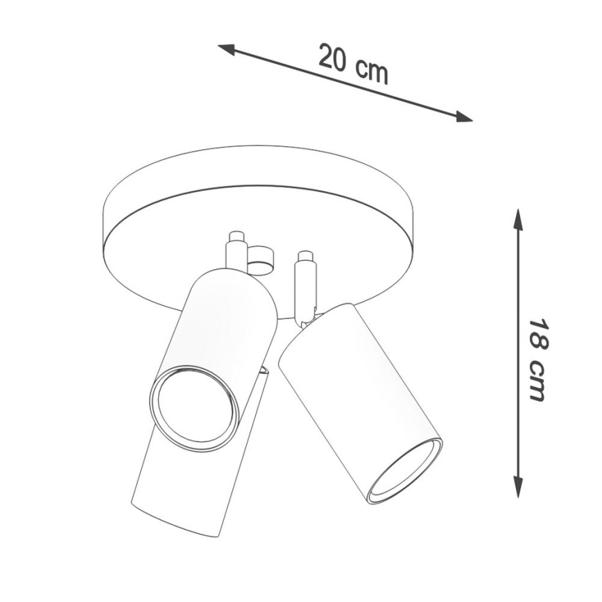 Φωτιστικό σποτ RING 3xGU10/10W/230V λευκό
