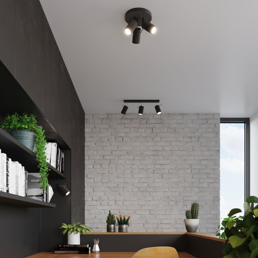 Φωτιστικό σποτ RING 3xGU10/10W/230V μαύρο