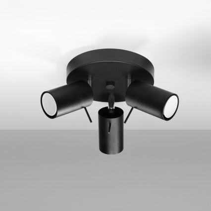 Φωτιστικό σποτ RING 3xGU10/10W/230V μαύρο