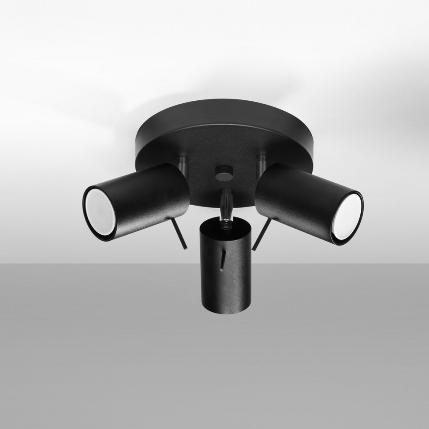 Φωτιστικό σποτ RING 3xGU10/10W/230V μαύρο