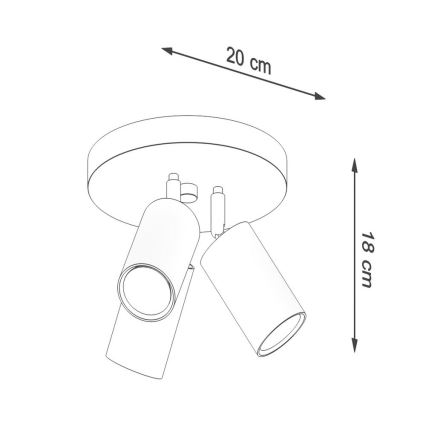 Φωτιστικό σποτ RING 3xGU10/10W/230V μαύρο