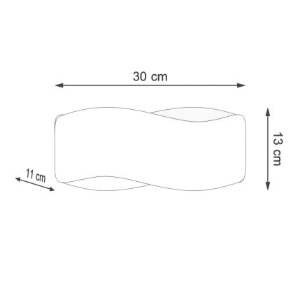 φωτιστικό τοίχου TILA 1xG9/40W/230V 30 cm λευκό