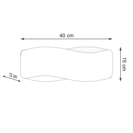 Φωτιστικό τοίχου TILA 2xG9/40W/230V 40 cm λευκό