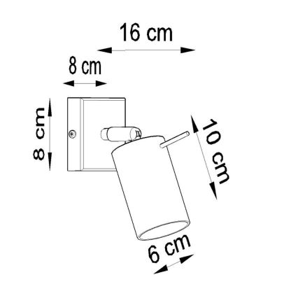 Σποτ τοίχου RING 1xGU10/10W/230V λευκό