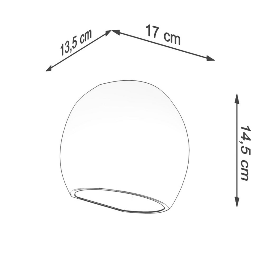 Φωτιστικό τοίχου GLOBE 1xE27/60W/230V γυαλιστερό λευκό