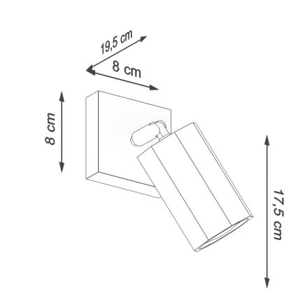 Σποτ τοίχου ZEKE 1xGU10/40W/230V δρυς