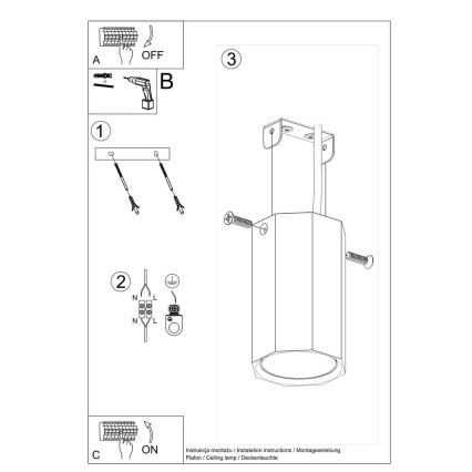 Φωτιστικό σποτ ZEKE 1xGU10/40W/230V 10 cm δρυς