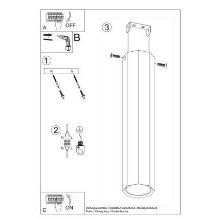 Φωτιστικό σποτ ZEKE 1xGU10/40W/230V 30 cm δρυς