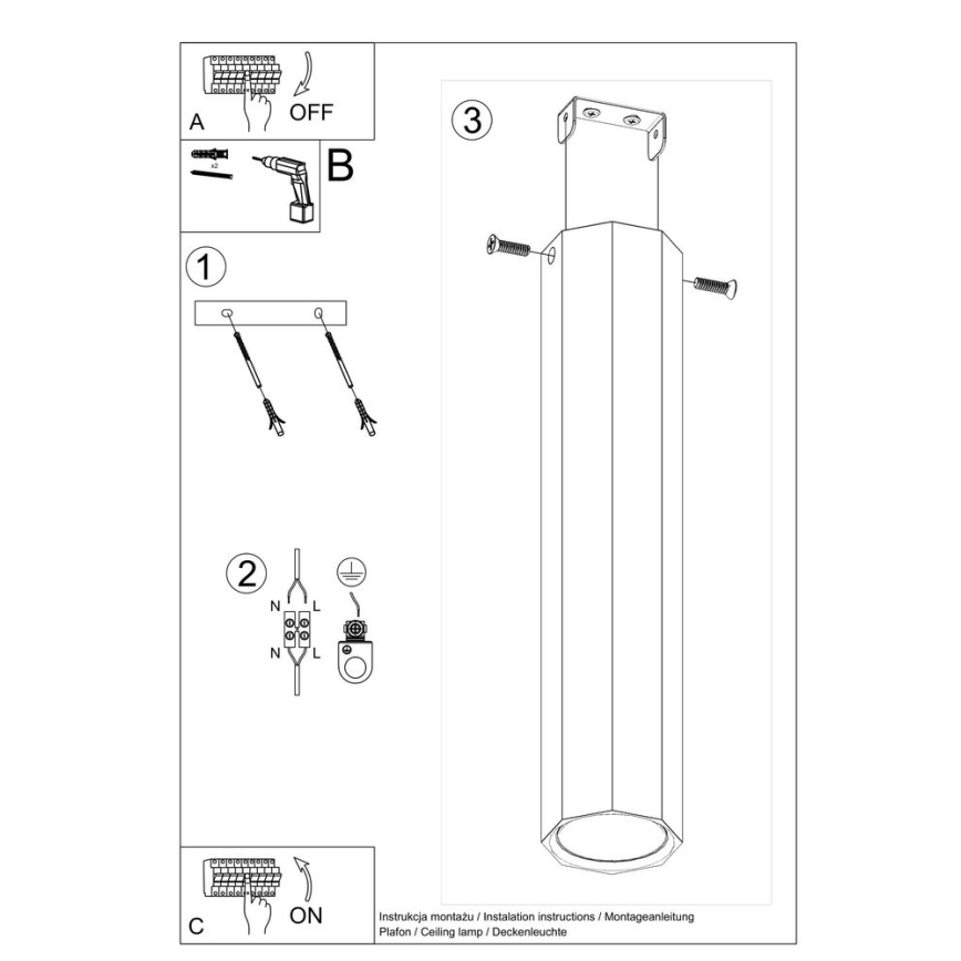 Φωτιστικό σποτ ZEKE 1xGU10/40W/230V 30 cm δρυς