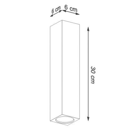 Φωτιστικό σποτ KEKE 1xGU10/40W/230V 30 cm δρυς