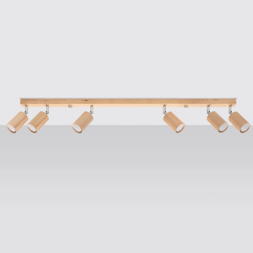 Φωτιστικό σποτ BERG 6xGU10/40W/230V οξιά