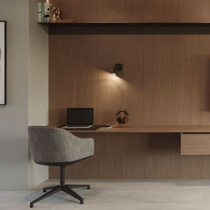 Σποτ τοίχου RING 1xGU10/10W/230V μαύρο