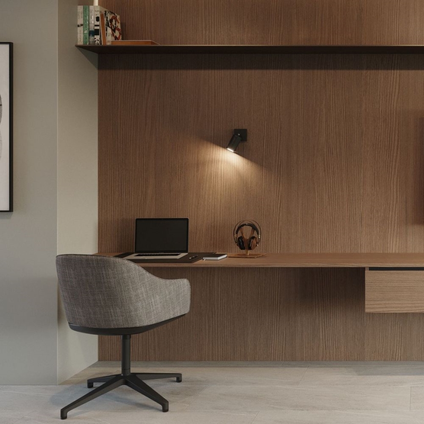 Σποτ τοίχου RING 1xGU10/10W/230V μαύρο