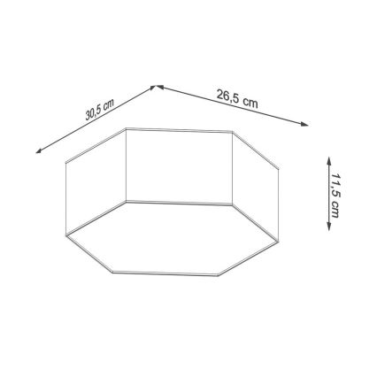 Φωτιστικό οροφής SUNDE 2xE27/60W/230V 11,5 cm μαύρο