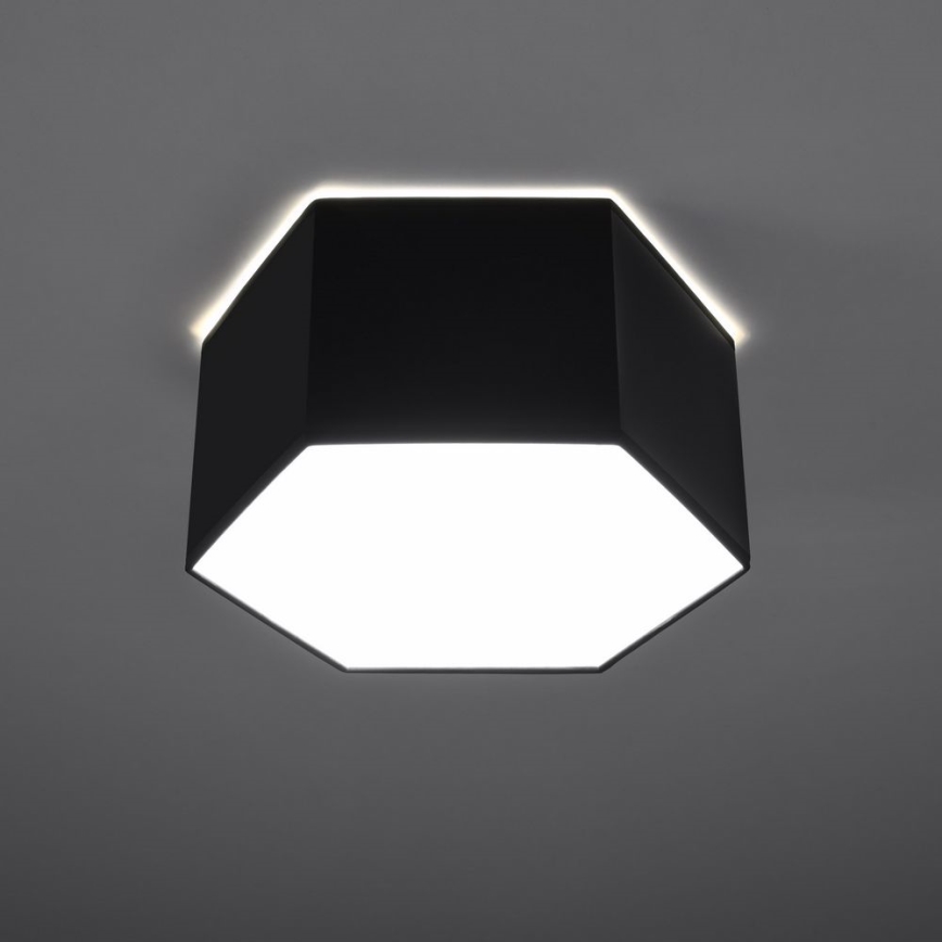 Φωτιστικό οροφής SUNDE 2xE27/60W/230V 15,5 cm μαύρο