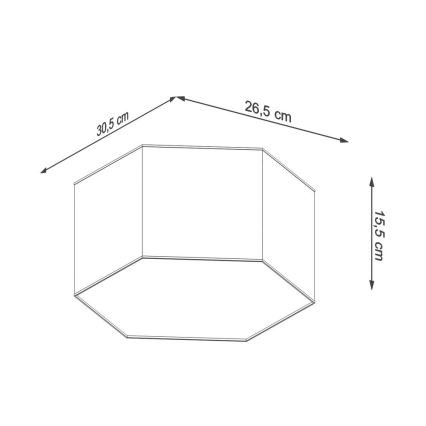 Φωτιστικό οροφής SUNDE 2xE27/60W/230V 15,5 cm μαύρο