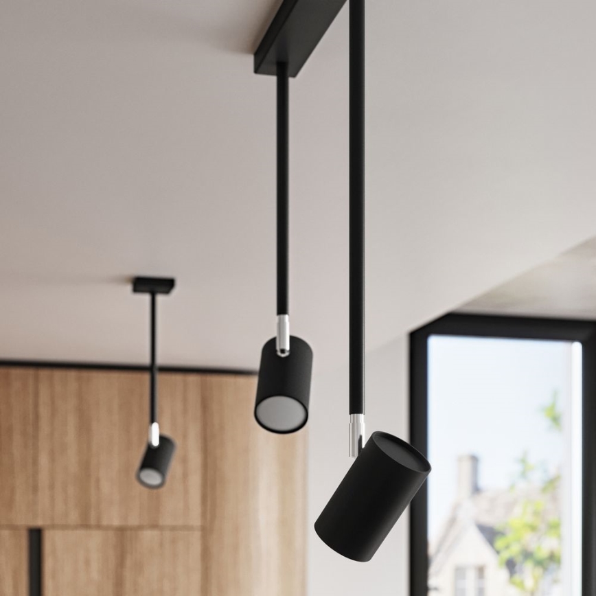 Πολύφωτο on a pole NORANO 2xGU10/40W/230V μαύρο