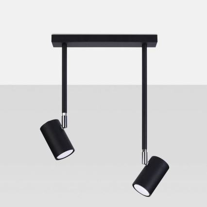 Πολύφωτο on a pole NORANO 2xGU10/40W/230V μαύρο