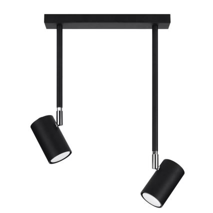 Πολύφωτο on a pole NORANO 2xGU10/40W/230V μαύρο