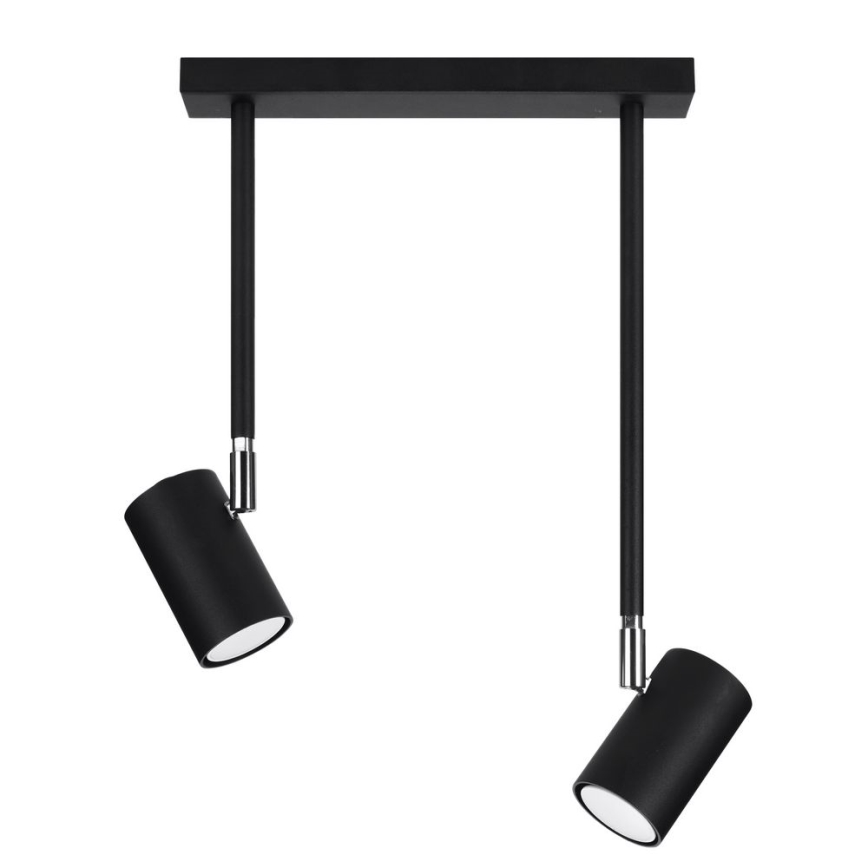 Πολύφωτο on a pole NORANO 2xGU10/40W/230V μαύρο
