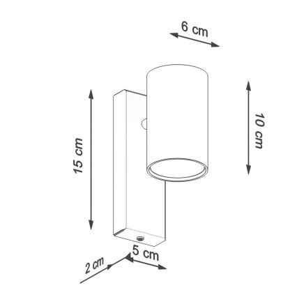 φωτιστικό τοίχου UTTI 1xGU10/40W/230V λευκό