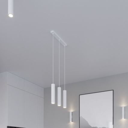 Κρεμαστό φωτιστικό οροφής LAGOS 3xGU10/10W/230V λευκό