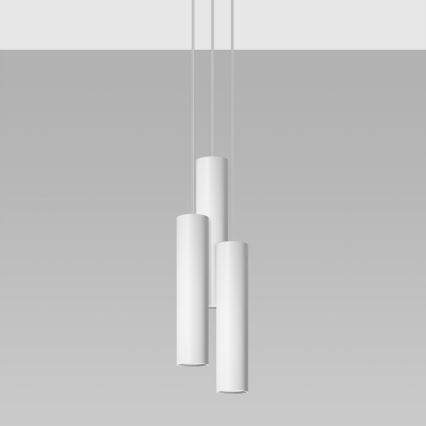 Κρεμαστό φωτιστικό οροφής LAGOS 3xGU10/10W/230V λευκό
