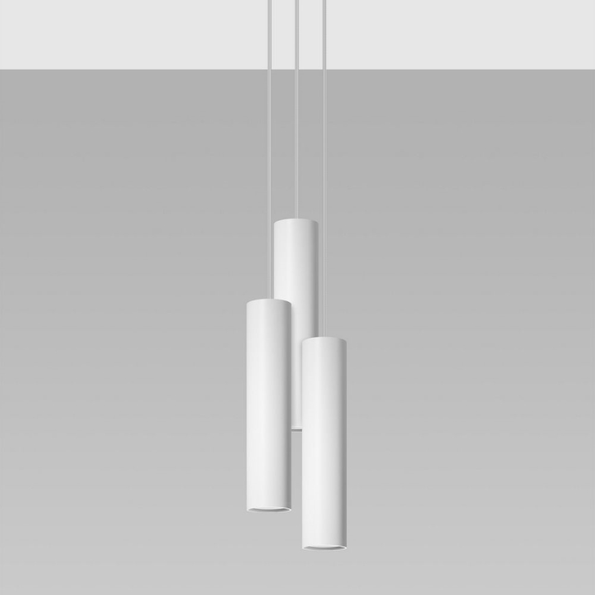 Κρεμαστό φωτιστικό οροφής LAGOS 3xGU10/10W/230V λευκό
