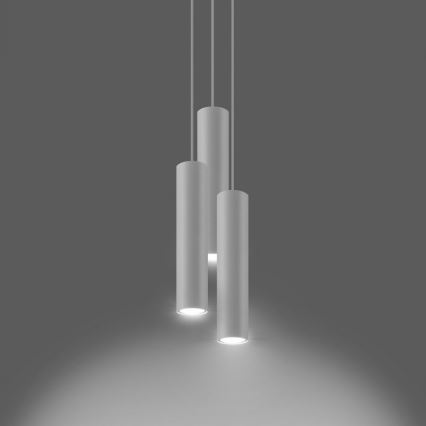 Κρεμαστό φωτιστικό οροφής LAGOS 3xGU10/10W/230V λευκό