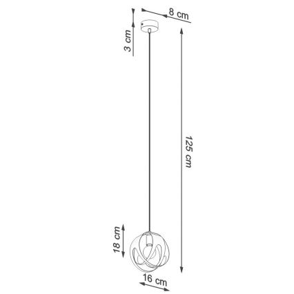 Κρεμαστό φωτιστικό οροφής TULOS 1xE27/60W/230V λευκό