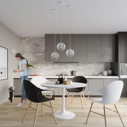 Πολύφωτο κρεμαστό ράγα TULOS 3xE27/60W/230V λευκό