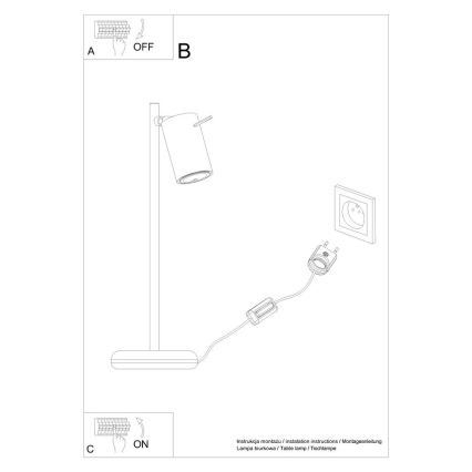 Eπιτραπέζιο φωτιστικό RING 1xGU10/10W/230V λευκό