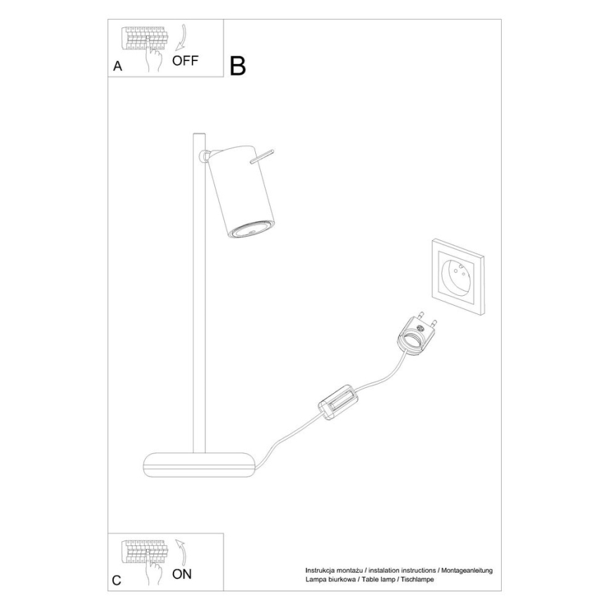 Eπιτραπέζιο φωτιστικό RING 1xGU10/10W/230V λευκό