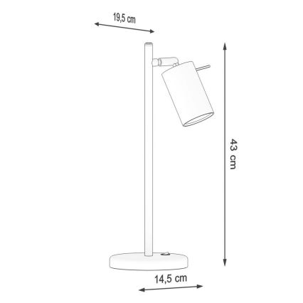 Eπιτραπέζιο φωτιστικό RING 1xGU10/10W/230V μαύρο