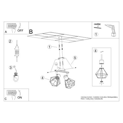 Σποτ φωτιστικό ARTEMIS 2xE14/40W/230V λευκό