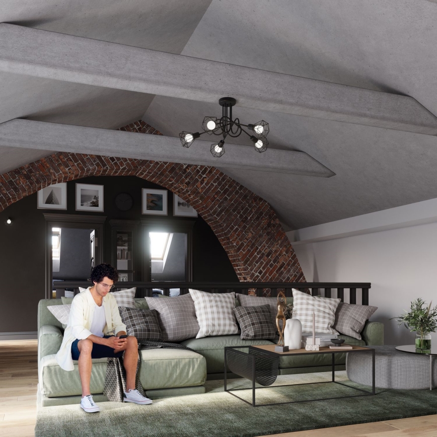 Επιτοίχιο φωτιστικό σημείου ARTEMIS 1xE14/40W/230V μαύρο