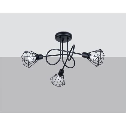 Κρεμαστό φωτιστικό ARTEMIS 3xE14/40W/230V μαύρο