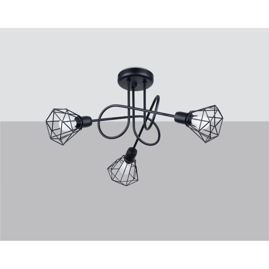 Κρεμαστό φωτιστικό ARTEMIS 3xE14/40W/230V μαύρο