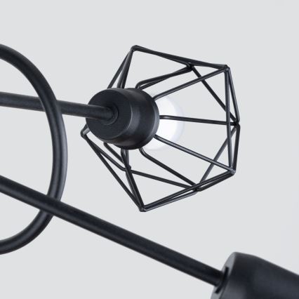Φωτιστικό οροφής με βραχίονα ARTEMIS 5xE14/40W/230V μαύρο