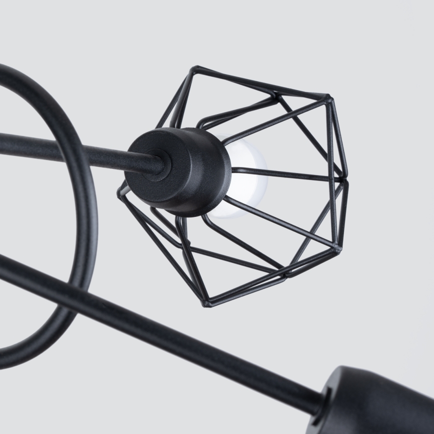 Φωτιστικό οροφής με βραχίονα ARTEMIS 5xE14/40W/230V μαύρο