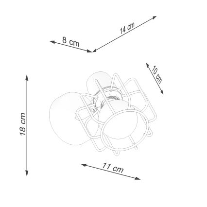 Επιτοίχιο φωτιστικό σημείου BELUCI 1xE14/40W/230V λευκό