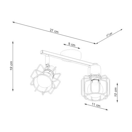 Φωτιστικό σποτ BELUCI 2xE14/40W/230V λευκό