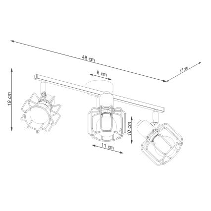 Φωτιστικό σποτ BELUCI 3xE14/40W/230V λευκό